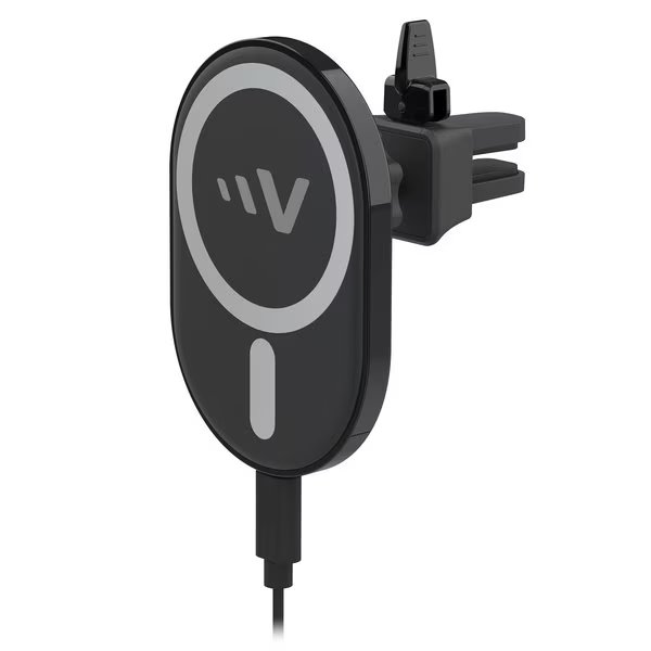 15W Magnetic Wireless Car Charger Mount, Black, Ventev, Mfr#: MCMNT-CAR257463
